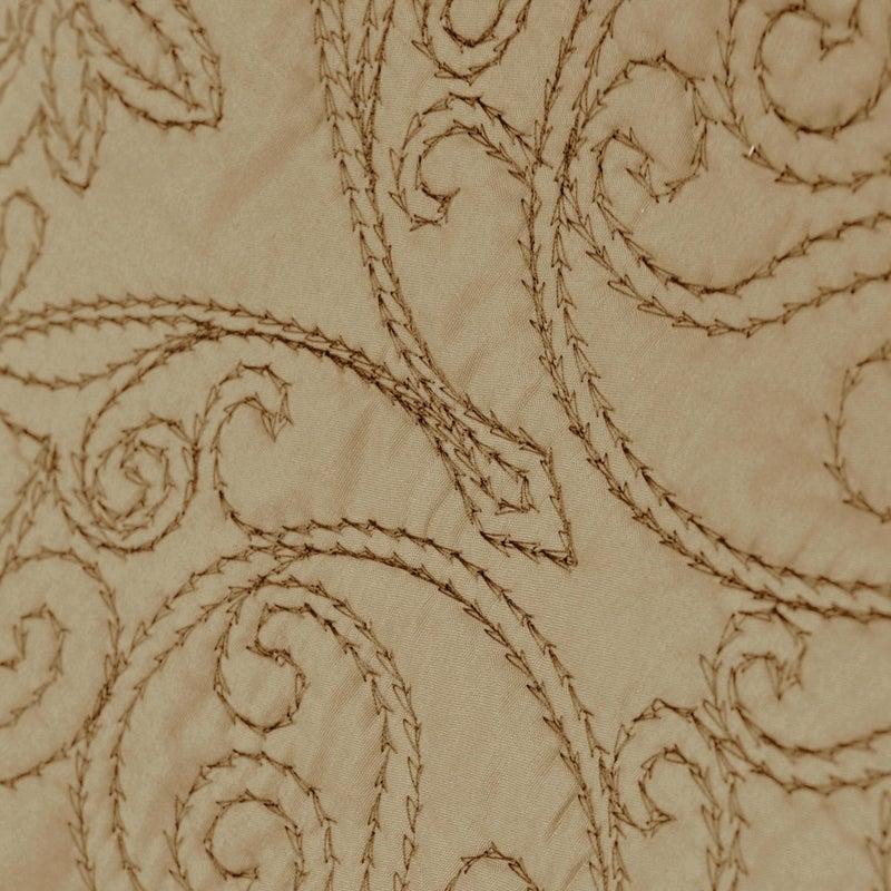 Home Soft Things Damask 4 Piece Bedspread Set, Scalloped Edge Reversible Quilt Coverlet Comforter Prewashed Bedding Set, Matelasse Embossed Floral Solid Pattern,Incense Oversize King(120" x 120") - Image 4